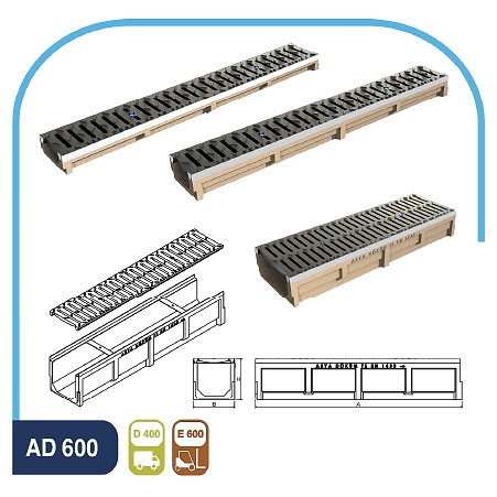 AD 600 - 125 mm Kanallar